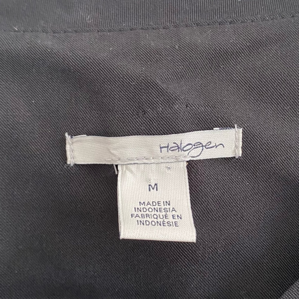 Halogen Black Soft Collarless Jacket Size Medium - image 6